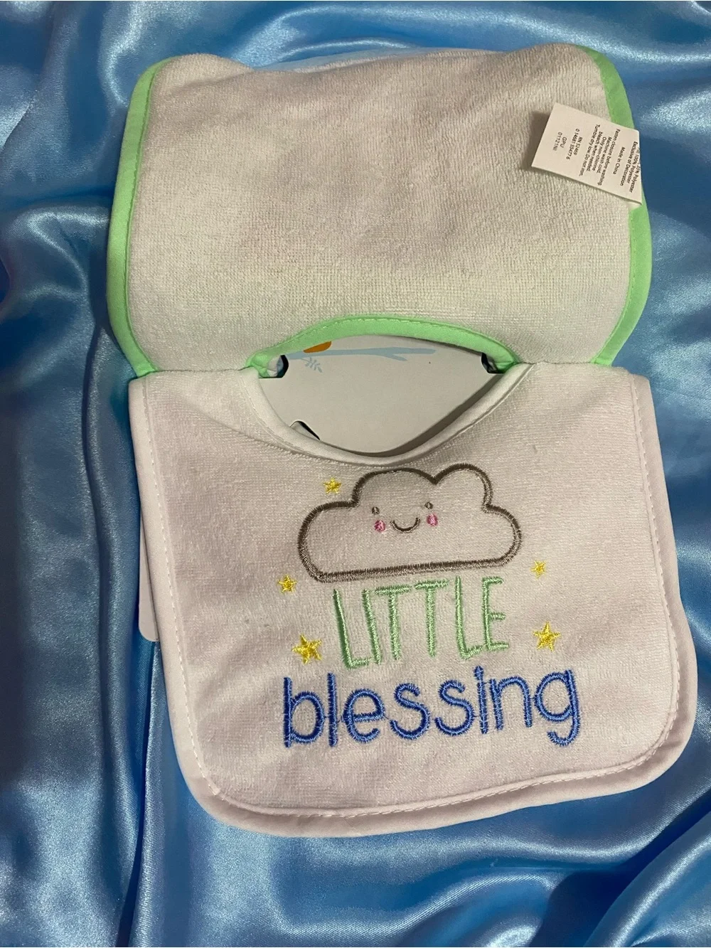 Parent's Choice Blue 'Thank Heaven for Little Boys' Baby Bib Set - 4 Pack